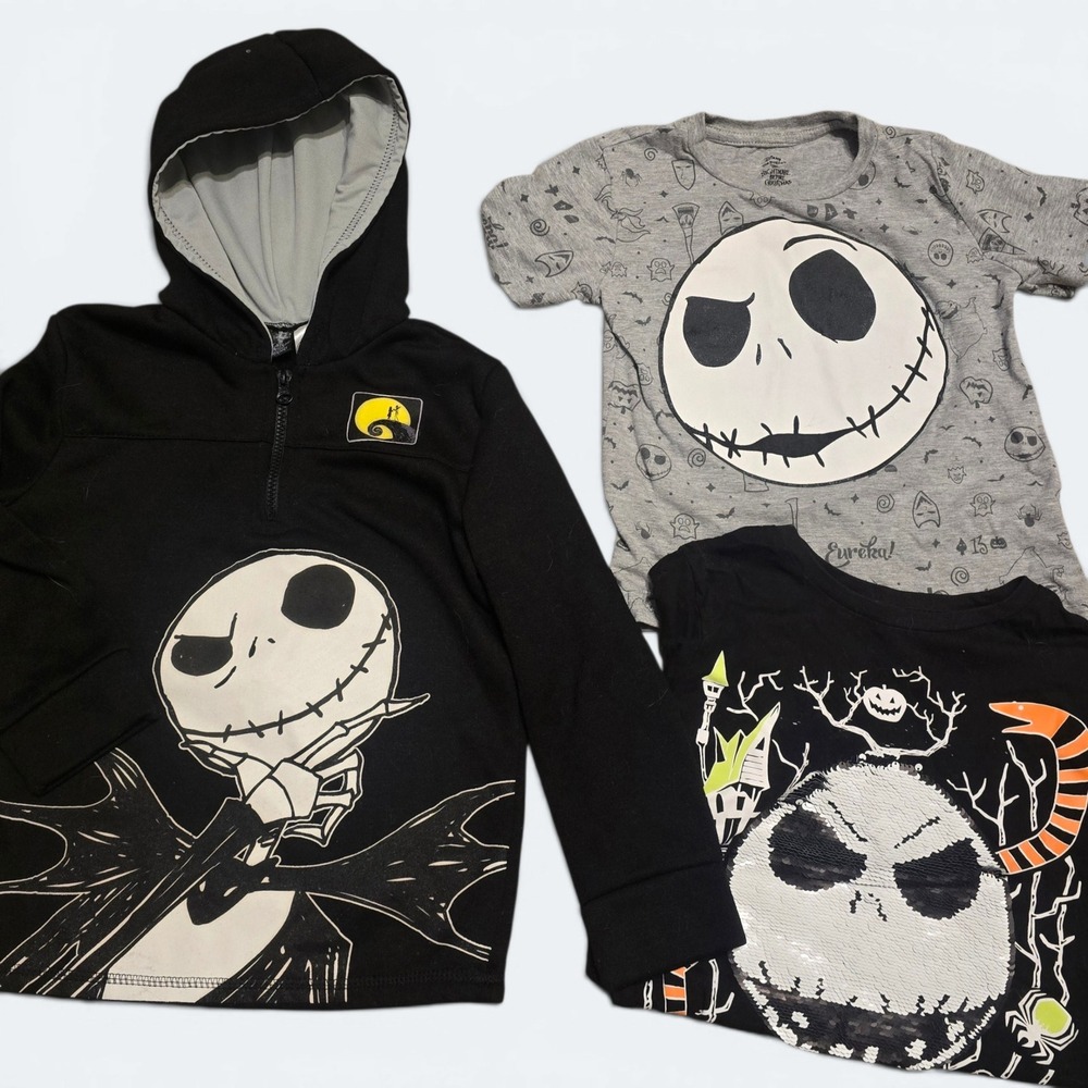 Disney Nightmare Before Christmas Boys Hoodie & Tee Lot Size Kids 7-8 & Large
